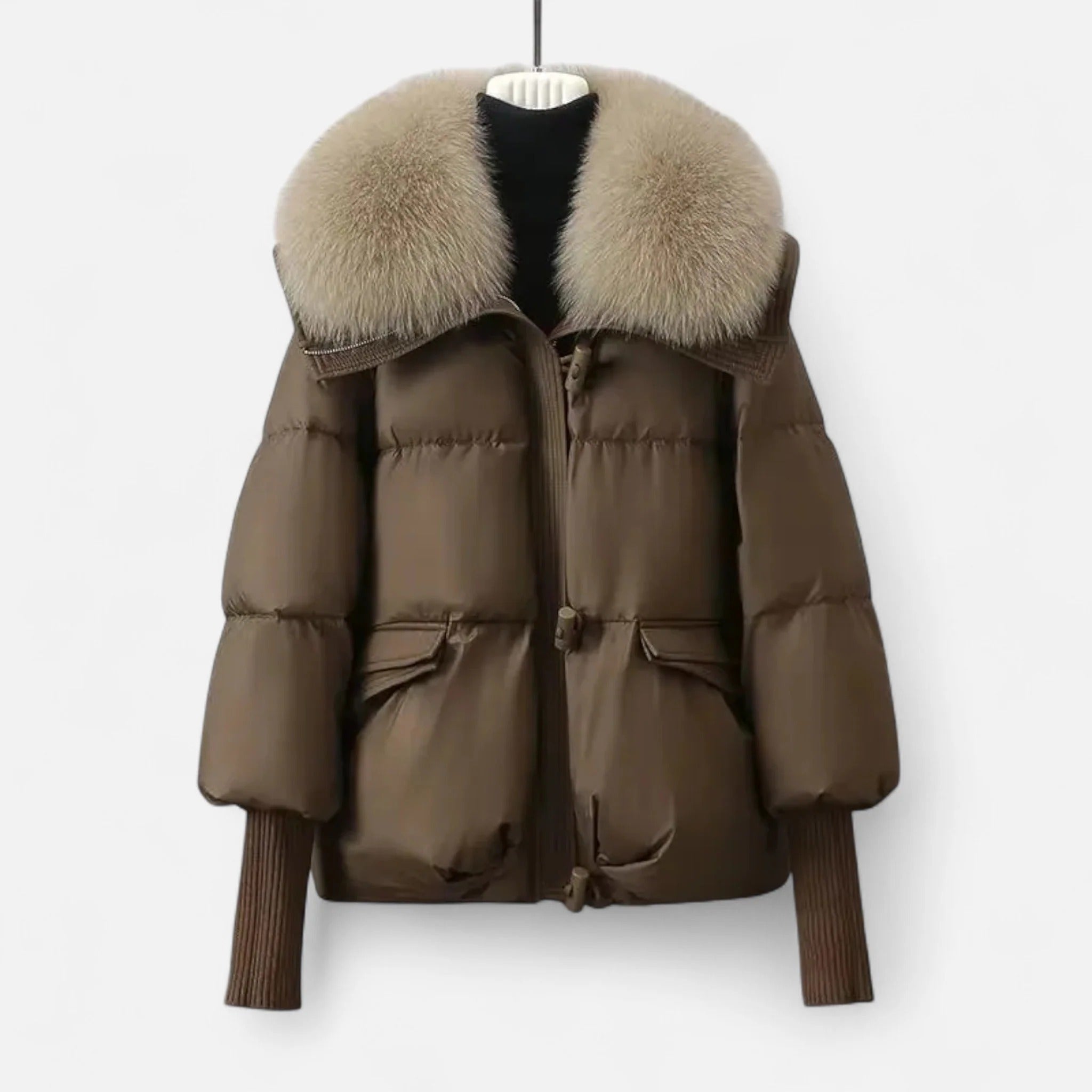 Women’s Luxury Fur-Collar Winter Puffer Coat